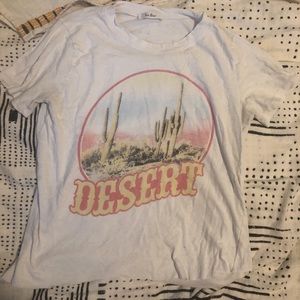 Très Bien White Graphic Tee Cropped